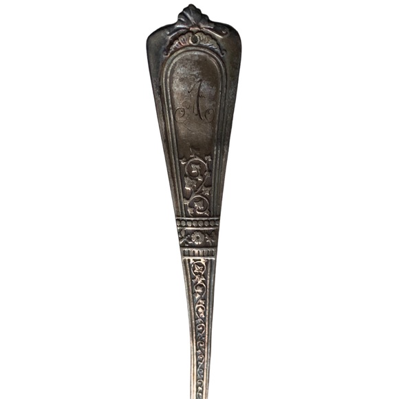 Antique MERMOD JACCARD CO PAI.81 Silver Spoon Silverware Kitchen Serving - Picture 2 of 14